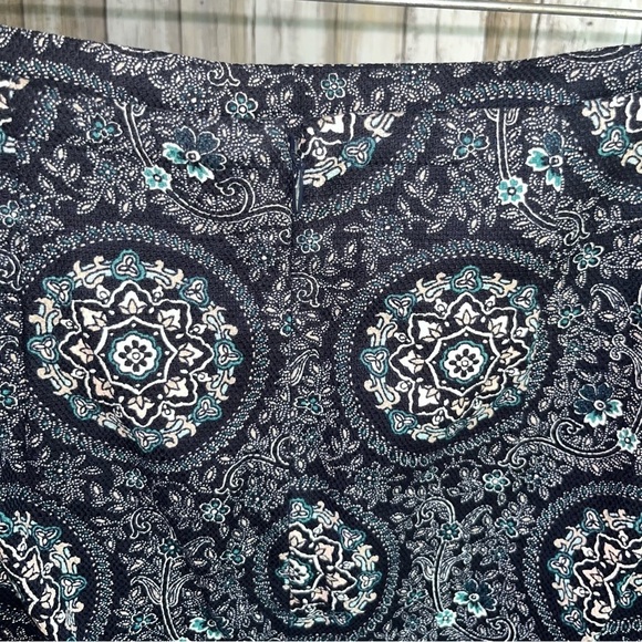 Loft Blue Floral Geometric Pencil Skirt - Picture 5 of 6